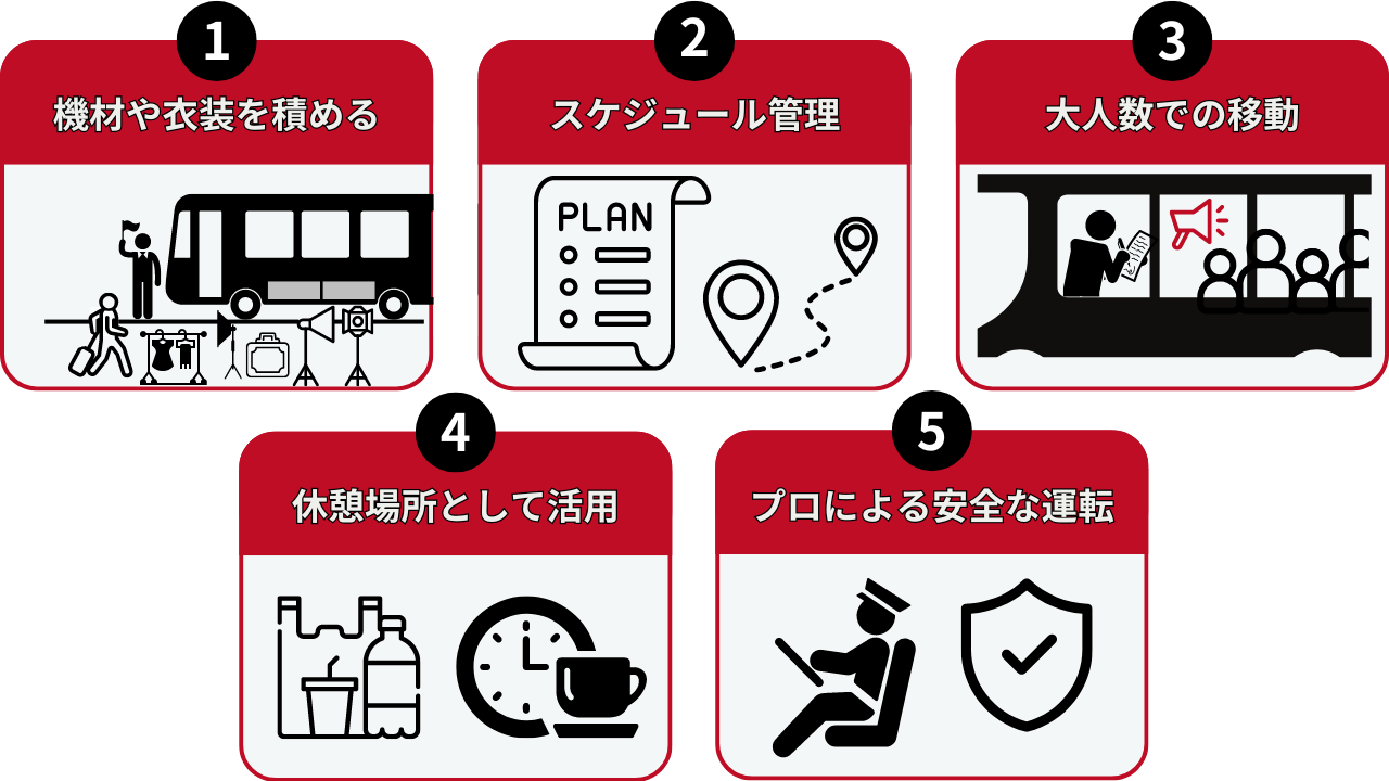 ロケバスのメリット