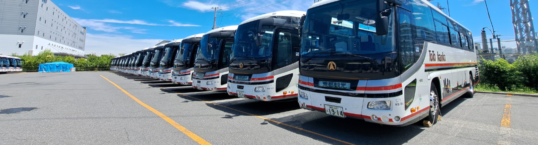 バス会社の駐車場