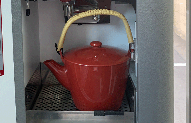 車内でお茶出しが可能な湯沸器